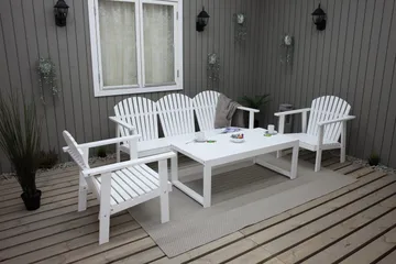Rolston Loungesett - Hvit - Hagemøbler - Loungemøbler - Loungesett
