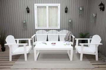 Rolston Loungesett - Hvit - Hagemøbler - Loungemøbler - Loungesett
