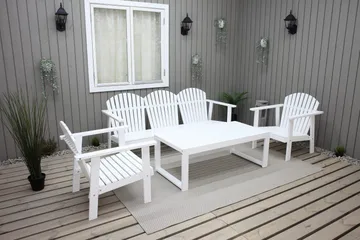 Rolston Loungesett - Hvit - Hagemøbler - Loungemøbler - Loungesett