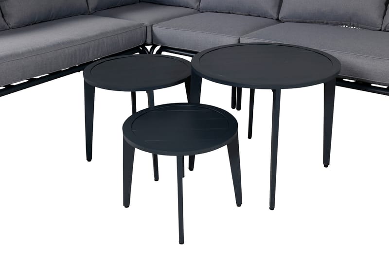 Roxo Hjørneloungegruppe med Puter - Svart - Hagemøbler - Loungemøbler - Loungesett
