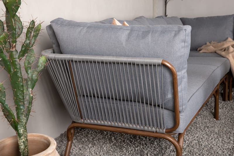 Roxo Hjørnesofa Brun - Venture Home - Hagemøbler - Loungemøbler - Loungesett
