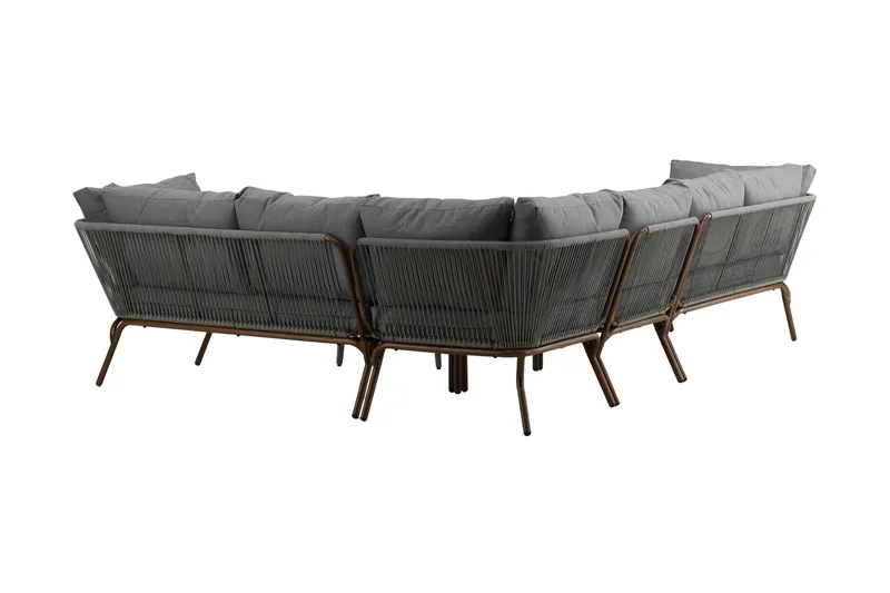 Roxo Hjørnesofa Brun - Venture Home - Hagemøbler - Loungemøbler - Loungesett