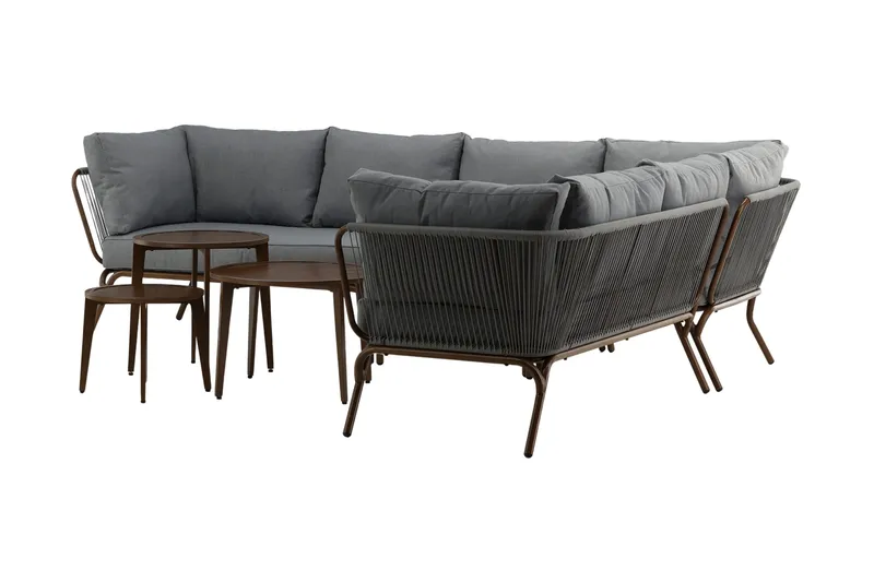 Roxo Hjørnesofa Brun - Venture Home - Hagemøbler - Loungemøbler - Loungesett