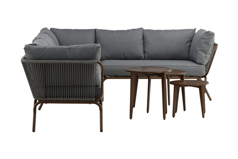 Roxo Hjørnesofa Brun - Venture Home - Hagemøbler - Loungemøbler - Loungesett