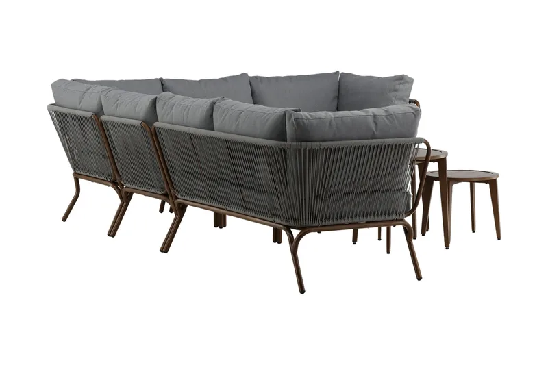 Roxo Hjørnesofa Brun - Venture Home - Hagemøbler - Loungemøbler - Loungesett