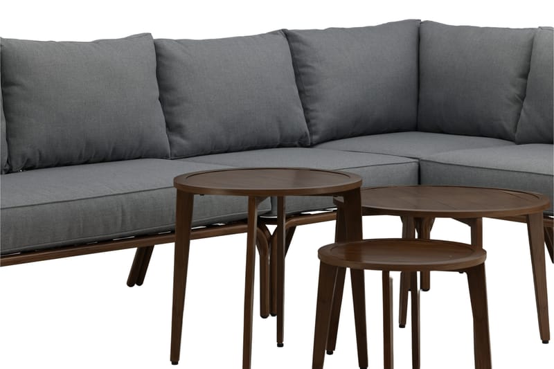 Roxo Hjørnesofa Brun - Venture Home - Hagemøbler - Loungemøbler - Loungesett