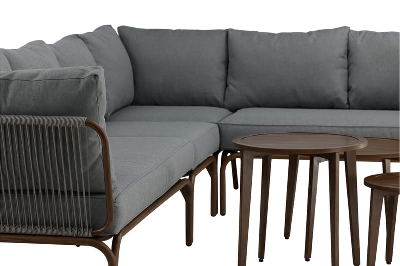 Roxo Hjørnesofa Brun - Venture Home - Hagemøbler - Loungemøbler - Loungesett