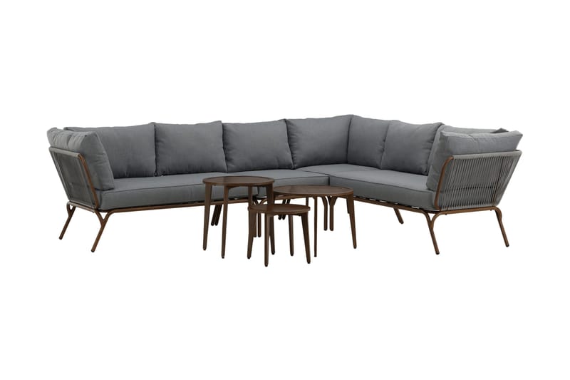 Roxo Hjørnesofa Brun - Venture Home - Hagemøbler - Loungemøbler - Loungesett