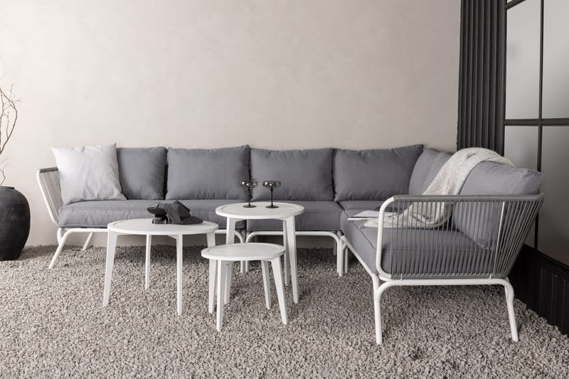 Roxo Hjørnesofa Hvit - Venture Home - Hagemøbler - Loungemøbler - Loungesett