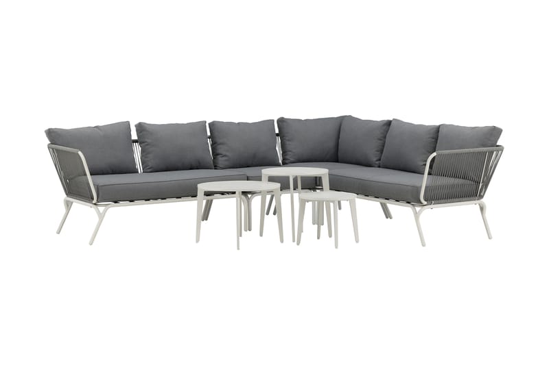Roxo Hjørnesofa Hvit - Venture Home - Hagemøbler - Loungemøbler - Loungesett
