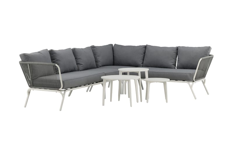 Roxo Hjørnesofa Hvit - Venture Home - Hagemøbler - Loungemøbler - Loungesett