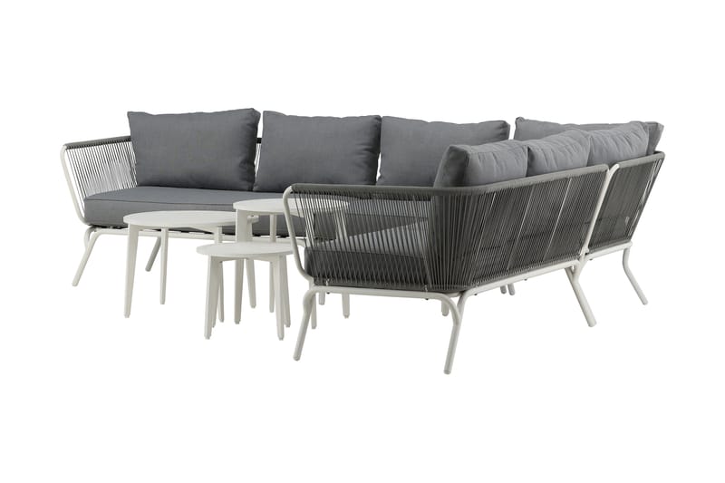 Roxo Hjørnesofa Hvit - Venture Home - Hagemøbler - Loungemøbler - Loungesett