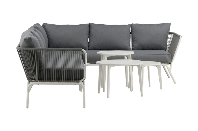 Roxo Hjørnesofa Hvit - Venture Home - Hagemøbler - Loungemøbler - Loungesett