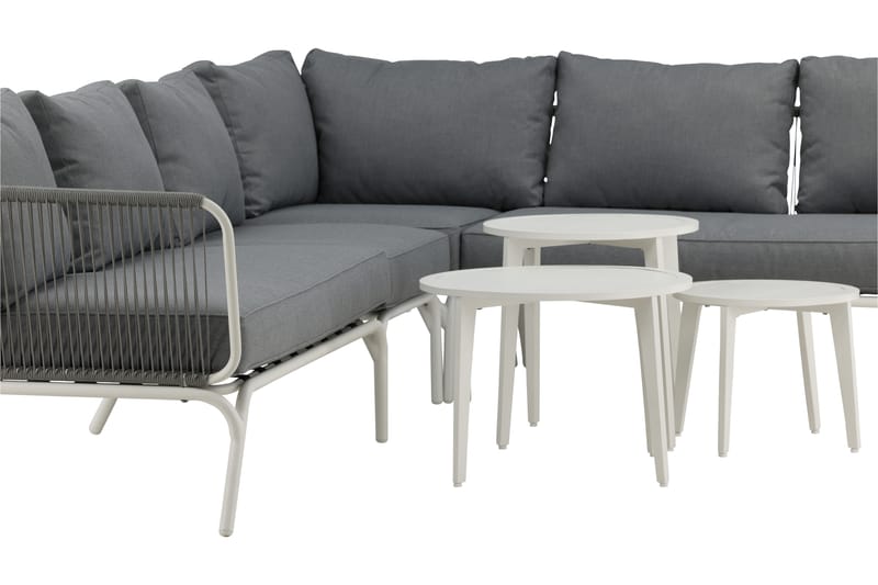 Roxo Hjørnesofa Hvit - Venture Home - Hagemøbler - Loungemøbler - Loungesett