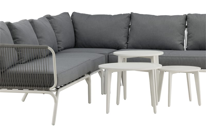 Roxo Hjørnesofa Hvit - Venture Home - Hagemøbler - Loungemøbler - Loungesett