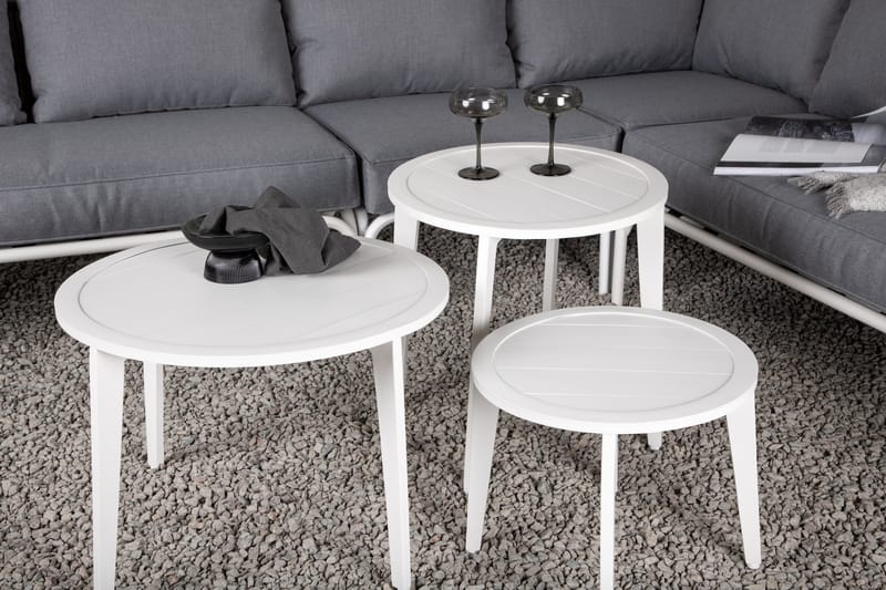 Roxo Hjørnesofa Hvit - Venture Home - Hagemøbler - Loungemøbler - Loungesett
