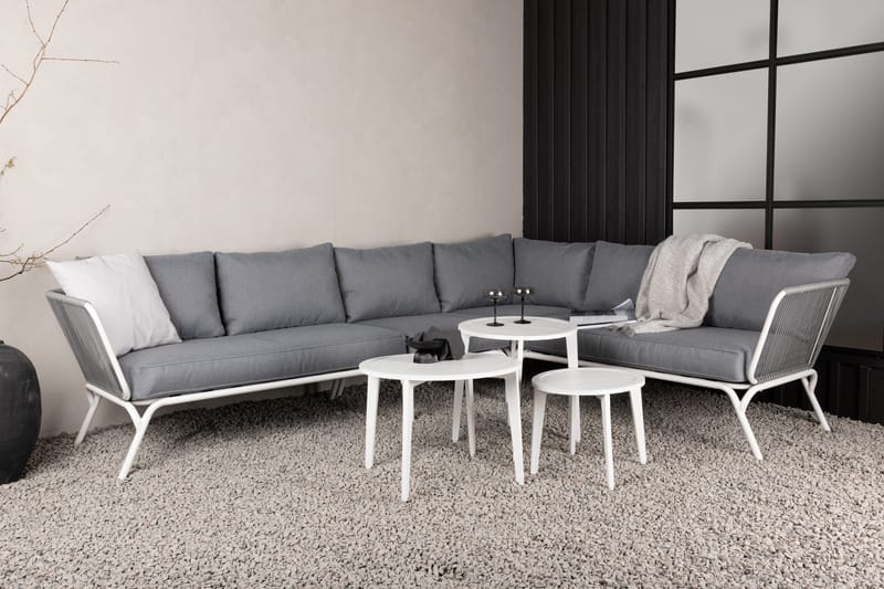Roxo hjørnesofa hvit - Venture Home - Hagemøbler - Loungemøbler - Loungesett