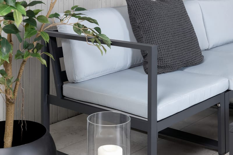 Salvador Loungegruppe Grå/Svart - Venture Home - Verandamøbler - Sofagruppe utendørs - Loungesett