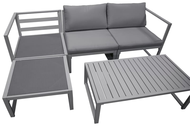 Salvador Loungegruppe Hvit/Grå - Venture Home - Verandamøbler - Sofagruppe utendørs - Loungesett