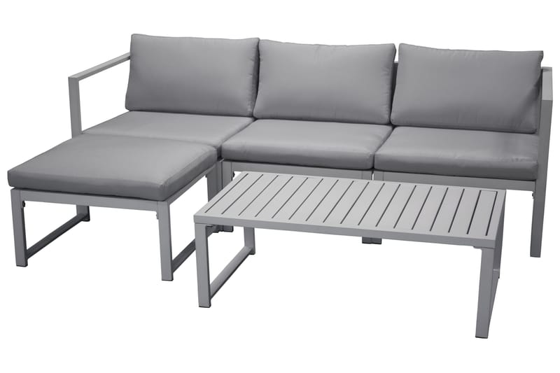 Salvador Loungegruppe Hvit/Grå - Venture Home - Verandamøbler - Sofagruppe utendørs - Loungesett