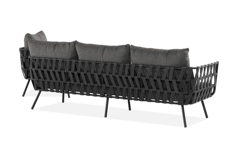 Sandina Sofagruppe 4-seters - Tau/Svart/Grå - Hage - Utemiljø - Veranda & terrasse - Verandamøbler
