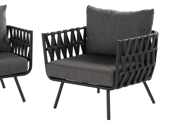 Sandina Sofagruppe 4-seters - Tau/Svart/Grå - Hage - Utemiljø - Veranda & terrasse - Verandamøbler