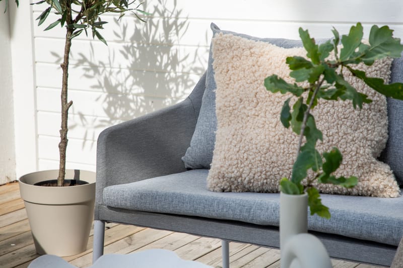 Spoga Loungegruppe 4-seter Hvit/Grå - Venture Home - Verandamøbler - Sofagruppe utendørs - Loungesett