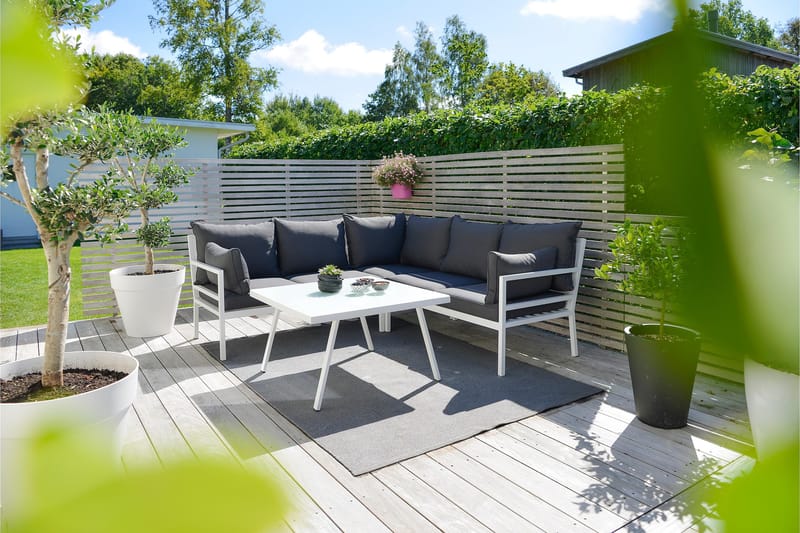 Tallnäs Loungegruppe - Hvit - Verandamøbler - Sofagruppe utendørs - Loungesett