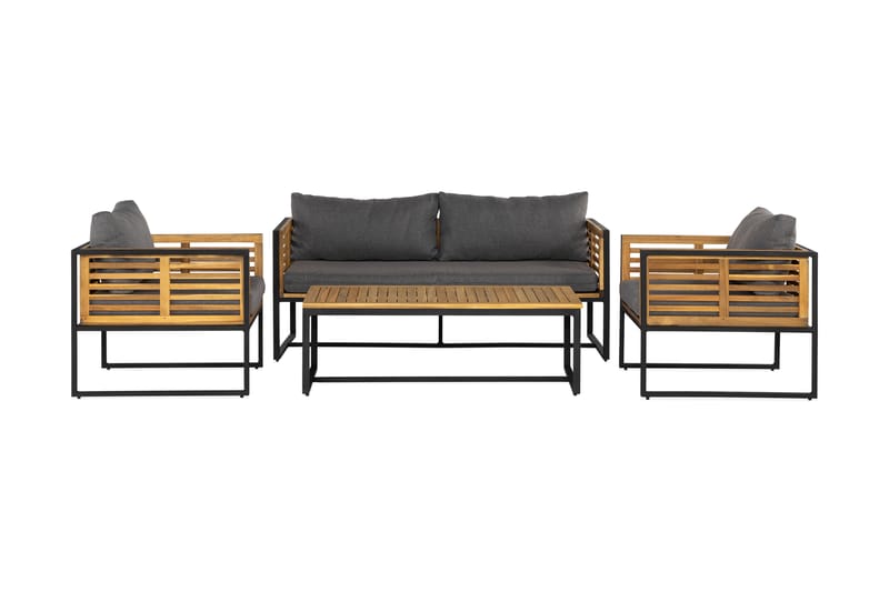 Tarruza Loungegruppe - Natur/Grå/Svart - Hagemøbler - Loungemøbler - Loungesett