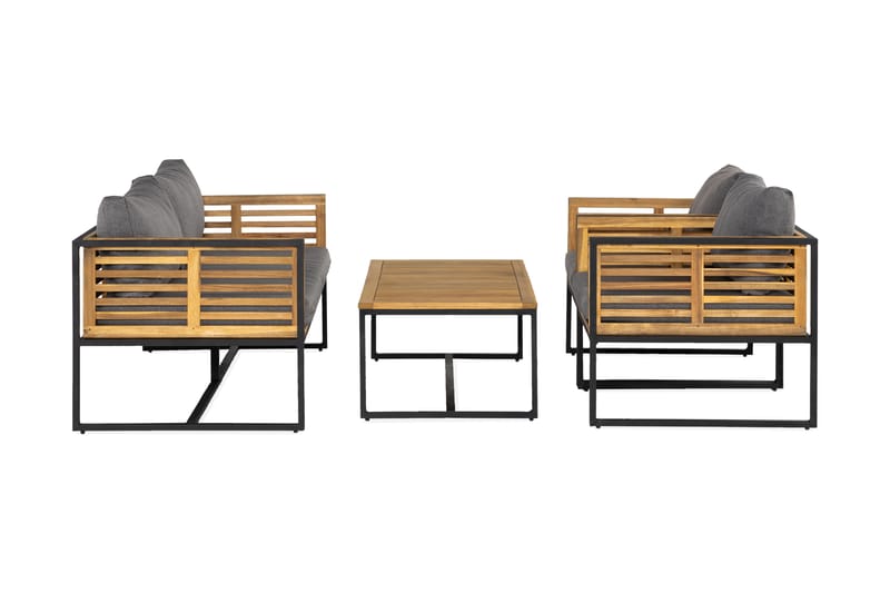 Tarruza Loungegruppe - Natur/Grå/Svart - Hagemøbler - Loungemøbler - Loungesett