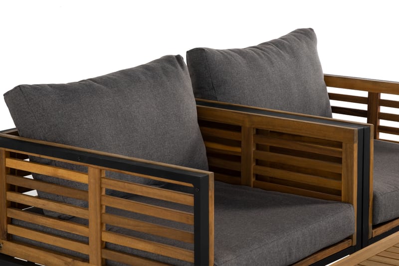 Tarruza Loungegruppe - Natur/Grå/Svart - Hagemøbler - Loungemøbler - Loungesett