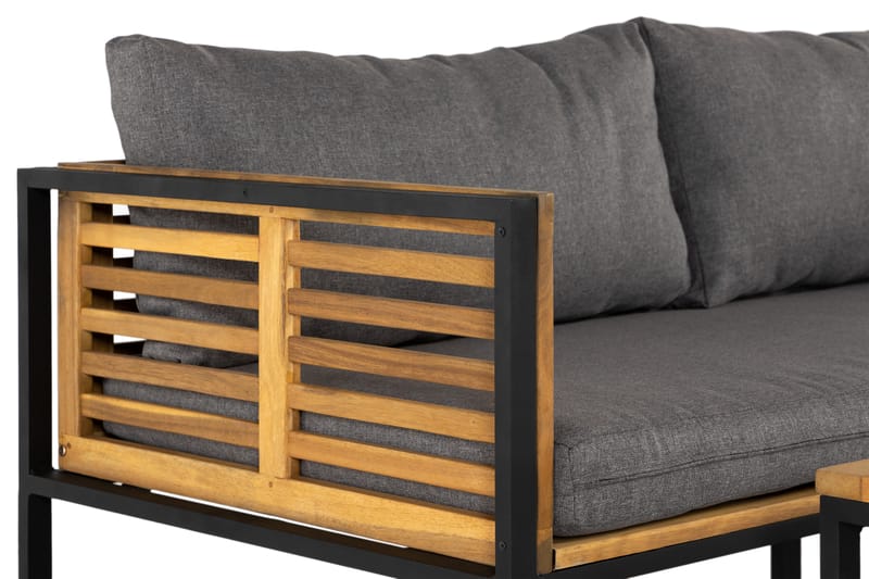 Tarruza Loungegruppe - Natur/Grå/Svart - Hagemøbler - Loungemøbler - Loungesett