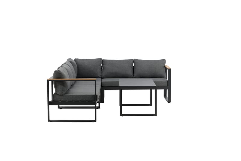 Texas Hjørnesofa Svart/Brun - Venture Home - Verandamøbler - Sofagruppe utendørs - Loungesett