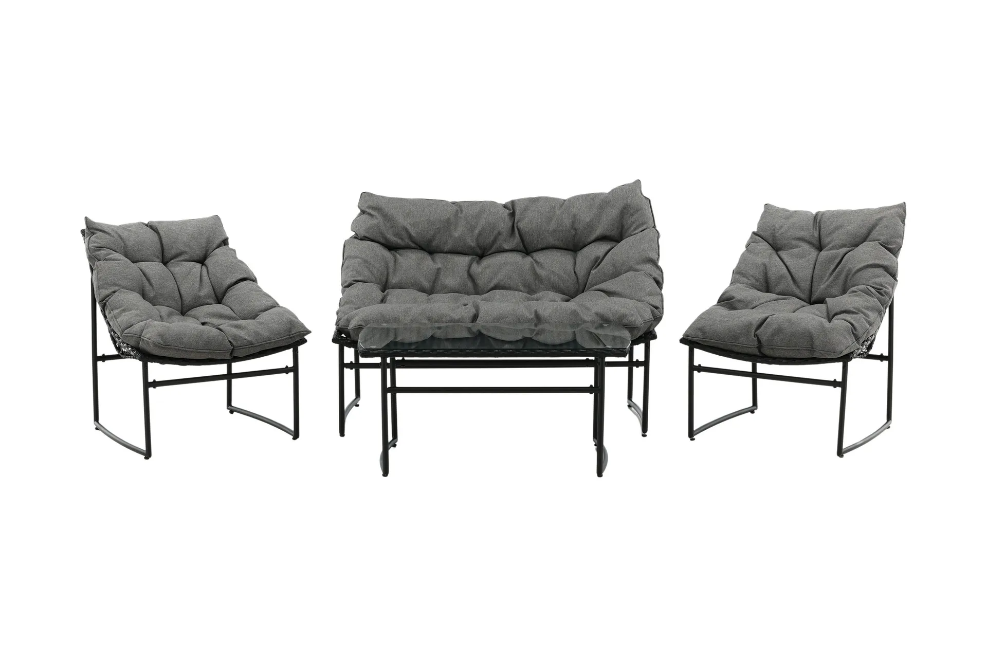 Tina Loungegruppe 4-seters - Svart
