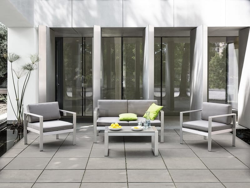 Tirrena Loungegruppe 90 cm - Grå - Verandamøbler - Sofagruppe utendørs - Loungesett