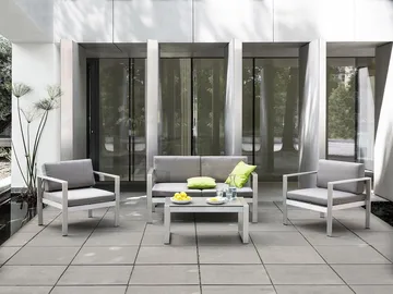 Tirrena Loungegruppe 90 cm - Grå - Hagemøbler - Loungemøbler - Loungesett