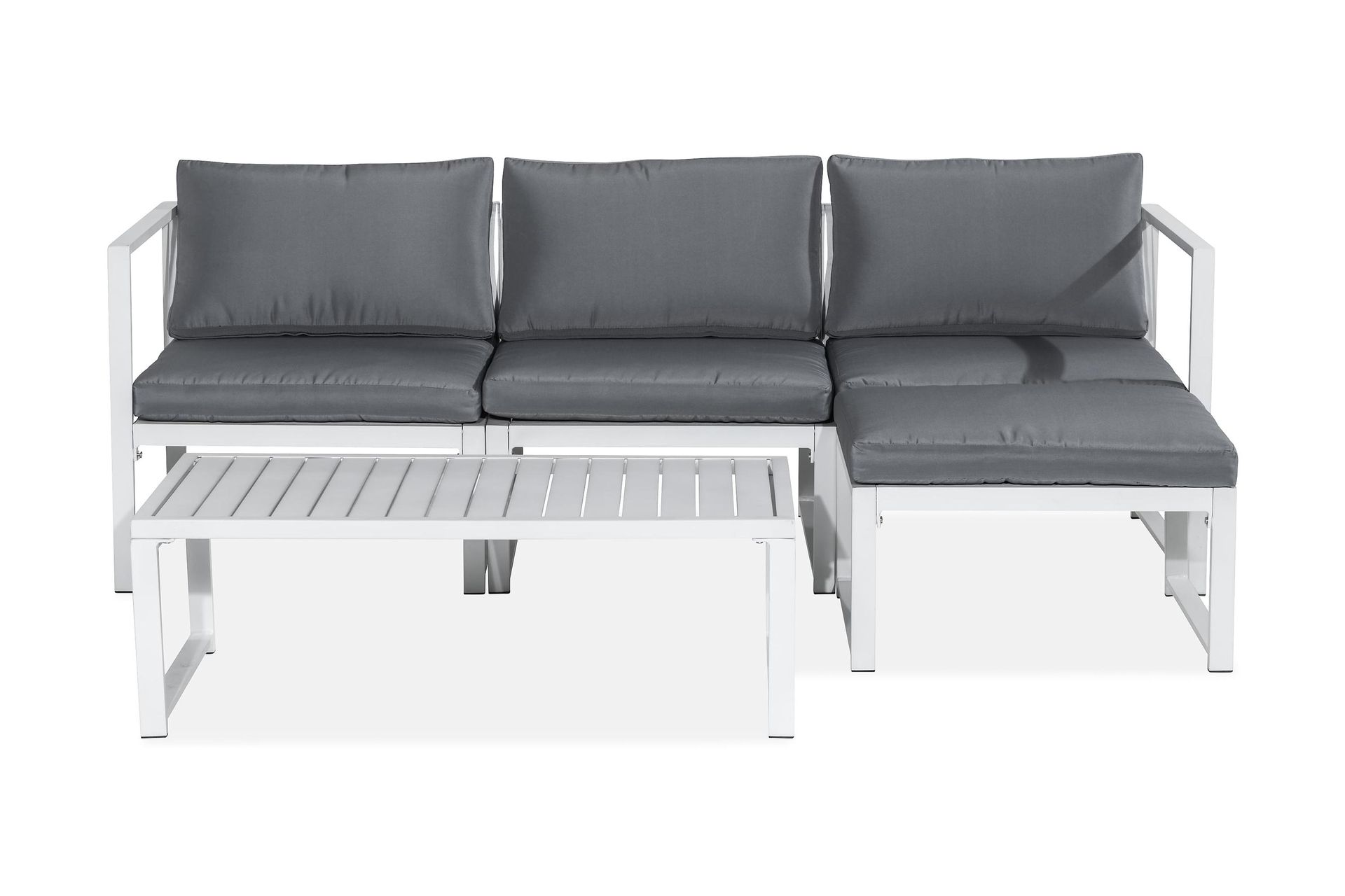 Tunis Loungegruppe - Hvit - Hagemøbler - Loungemøbler - Loungesett