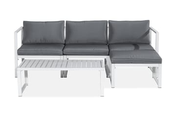 Tunis Loungegruppe - Hvit - Hagemøbler - Loungemøbler - Loungesett