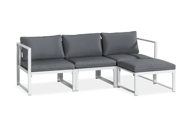 Tunis Loungegruppe - Hvit - Hagemøbler - Loungemøbler - Loungesett