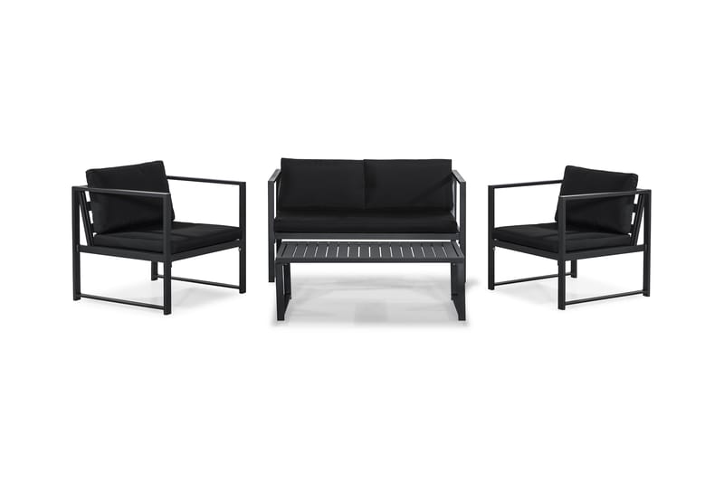 Tunis Sofagruppe - Svart - Hagemøbler - Loungemøbler - Loungesett