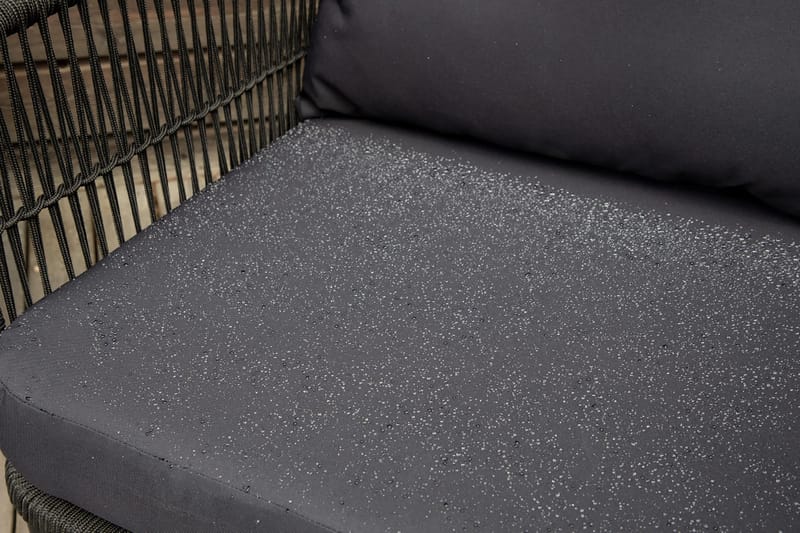 Utah loungegruppe utendørs 4-seters - Svart - Hagemøbler - Loungemøbler - Loungesett
