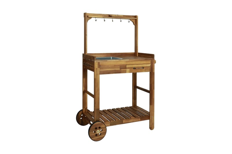 Utendørs kjøkkentralle heltre akasie 92x43,5x141,5 cm - Hagemøbler - Loungemøbler - Loungesett