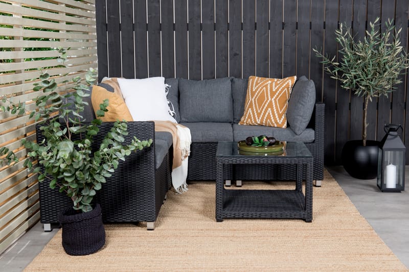 Vamos Loungegruppe Svart - Venture Home - Verandamøbler - Sofagruppe utendørs - Loungesett