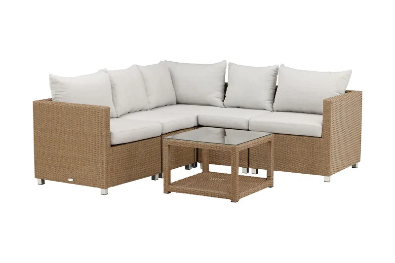 Vamos loungegruppe utendørs - Beige/natur - Hagemøbler - Loungemøbler - Loungesett