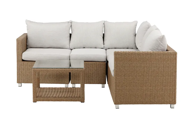 Vamos loungegruppe utendørs - Beige/natur - Hagemøbler - Loungemøbler - Loungesett