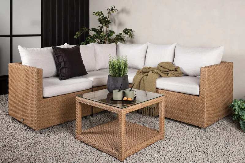 Vamos loungegruppe utendørs - Beige/natur - Hagemøbler - Loungemøbler - Loungesett