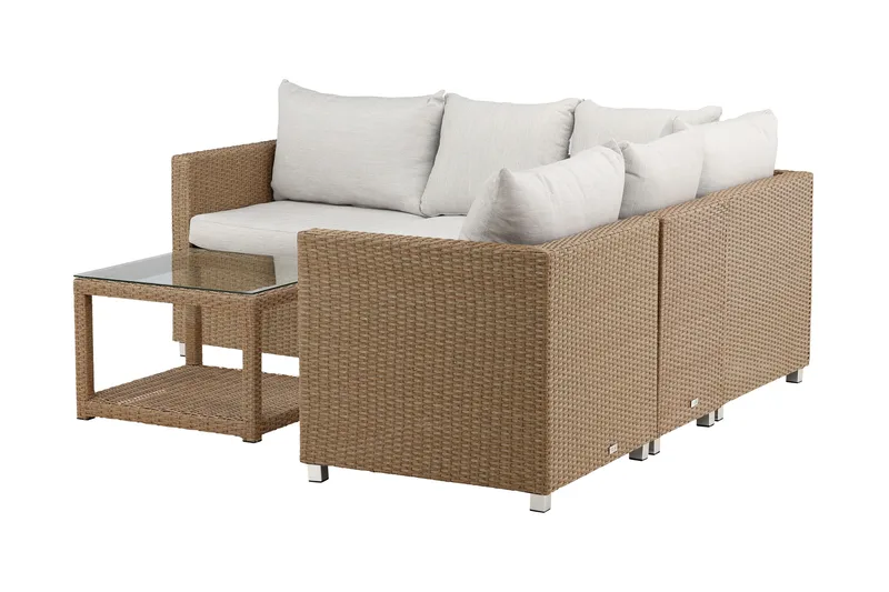 Vamos loungegruppe utendørs - Beige/natur - Hagemøbler - Loungemøbler - Loungesett