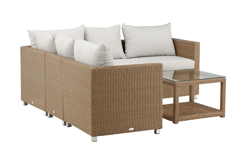 Vamos loungegruppe utendørs - Beige/natur - Hagemøbler - Loungemøbler - Loungesett