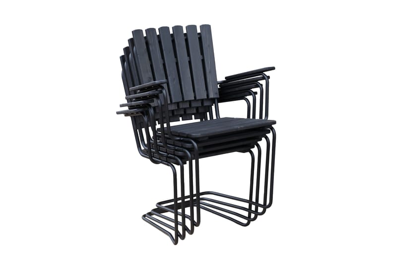 Vaxholm Spisegruppe Rund - Kaffesvart/Grå - Hagemøbler - Loungemøbler - Loungesett