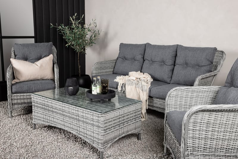 Vikelund Loungegruppe Grå - Venture Home - Verandamøbler - Sofagruppe utendørs - Loungesett